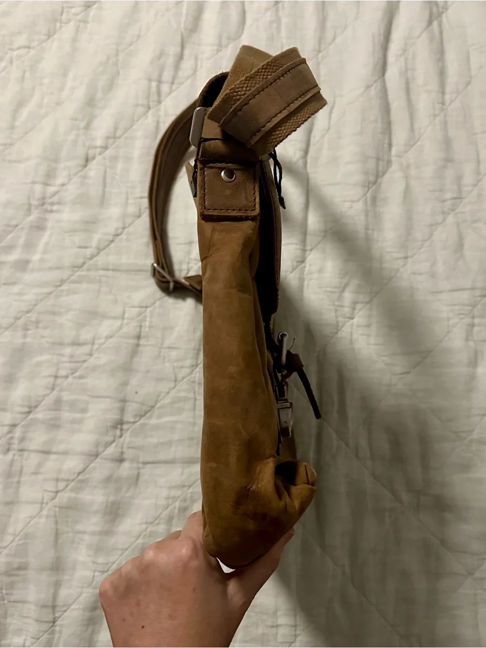 Classic Brown Leather Messenger Bag for Men - Timeless Style